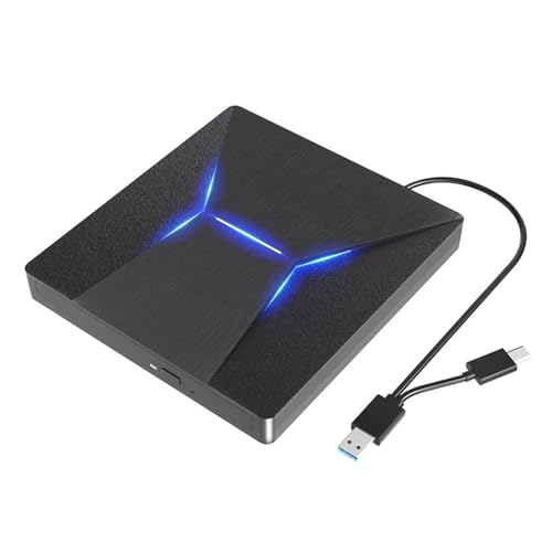 Grabadora de CD y DVD Externa USB 3.0 lectora grabadora BLU-Ray Tipo C, Unidad óptica 3D Delgada for PC portátil