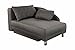 lifestyle4living Recamiere mit Schlaffunktion und Bettkasten | Schlafsofa in Grau | Chaiselongue lädt mit 84x200 Liegefläche und 2 Kissen zum Verweilen EIN