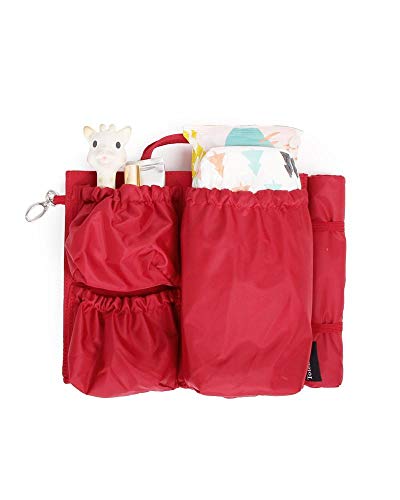 ToteSavvy Mini - Diaper Bag Organizer (Luxe Red, 9.5