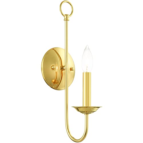 Black Friday - 70% OFF Livex Lighting 42681-02 1 Light Polished Brass Wall Sconce
