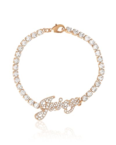 Juicy Couture Logo Clear Stone Bracelet for Women 7.5