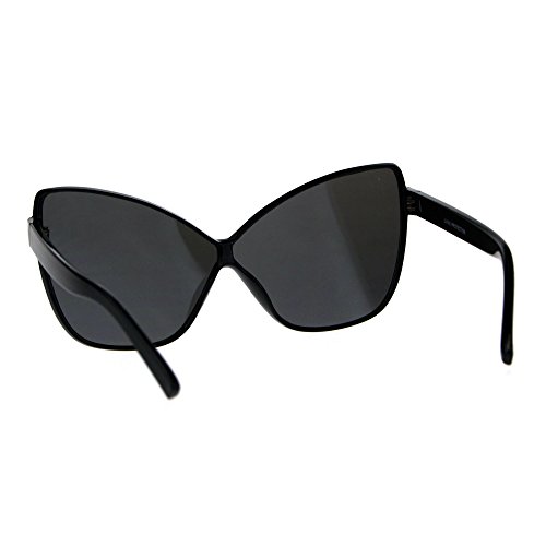 Womens Oversized Sunglasses Square Cateye Butterfly Frame Mirror Lens3