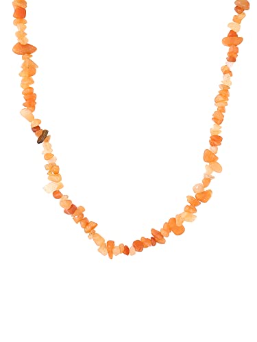 Image of Yellow Chimes Necklace for Women and Girls Fashion Choker Necklace for Women Carnelian Stone Pearl Choker Necklace for Girls | Birthday Gift for Girls and women