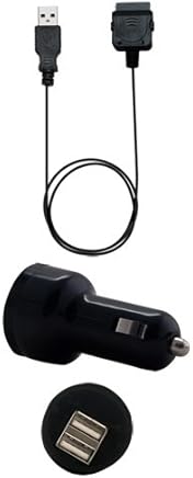 Blueway MINICACIPHONE2A - Minicargador de coche para iPad/iPhone/iPod (doble puerto USB, corriente de carga de 2A), color negro