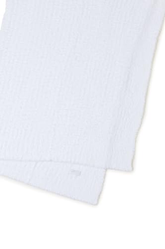 Image of Barefoot Dreams CozyChic Ribbed Throw, White, 54 inchx72 inch