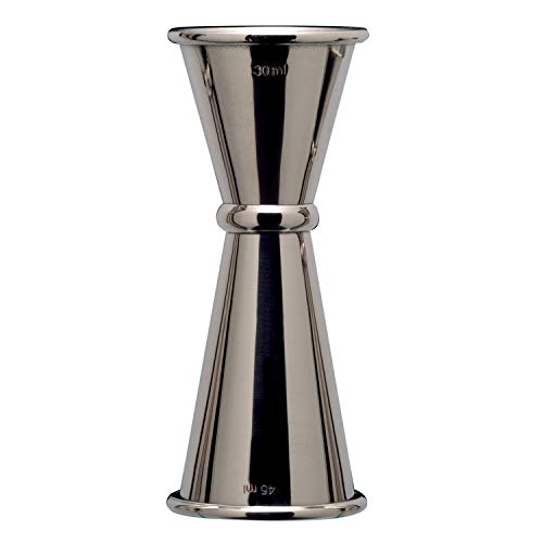 Piazza - Misurino Cocktail in Acciaio Inox, Dosatore Professionale per Attrezzatura Bar, Jigger Japan Style Barman | Capacità 30/45ml