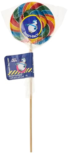 Sweet Factory Round Fruity Lollipop Assorted colors/flavors 40g