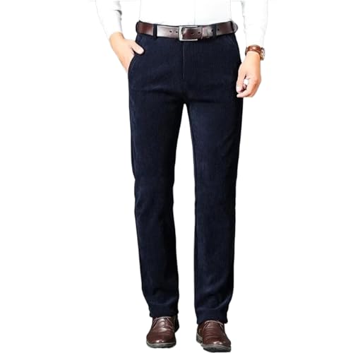 Pantalon d'hiver chaud et extensible en velours côtelé doublé polaire