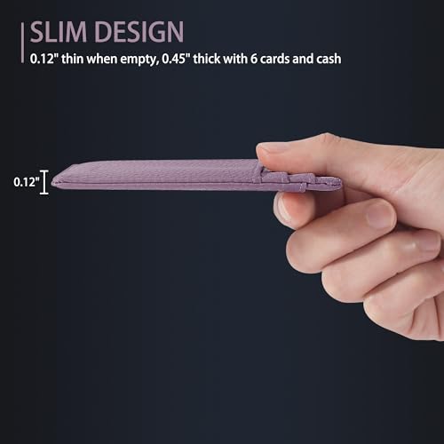 Image of Travelambo Slim Wallet Front Pocket Minimalist Leather RFID Blocking Medium Size