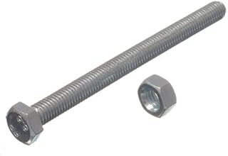 200 X HEX BOLT SET SCREW 4.8 GRADE M8 100MM BZP ZINC PLATED WEATHER RESISTANT