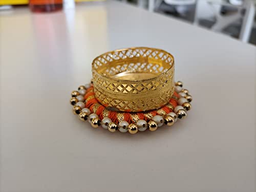 Iram Decorative Diya Tealight Candle Holder/Diwali Diya For Home Decoration Gota Patti Mix Colorful Flower Design Tealight Candle (Style 2) #TOP5