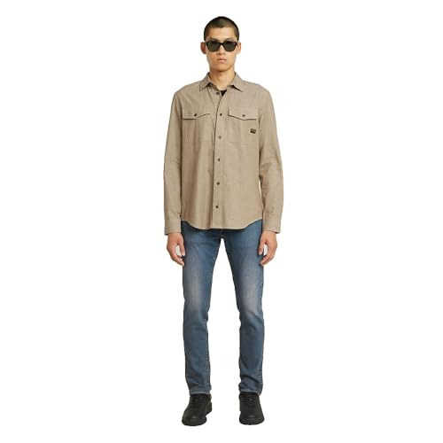 G-STAR Men's Marine Slim Long Sleeve Shirt Mehrfarben (Toggee/Milk D24963-D914-H051) S – Ansicht 5