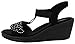 Skechers Women's Rumblers - Queen B Wedge Sandal, Black, 9 M US