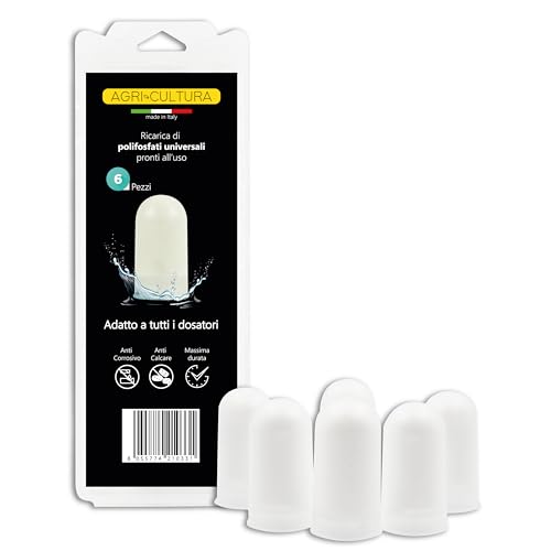 AGRI-CULTURA® | Ricarica di Polifosfati per caldaie pronti all'uso, cartucce universali super concentrate [6 ricariche pronte all'uso]