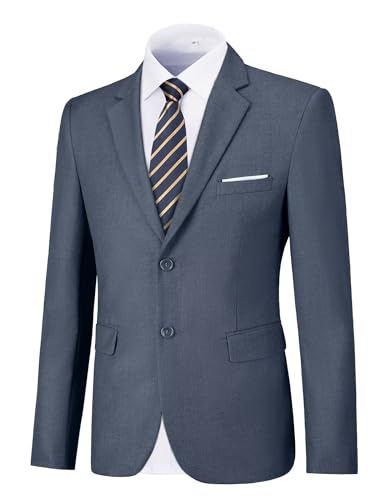 Men Suit Jacket 2 Button Men Dark Grey Blazer Business Wedding Prom Mens Casual Sport Coat 3XL