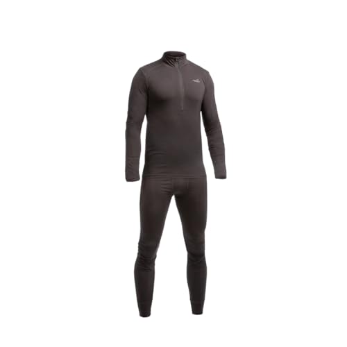 ARRAK OUTDOOR Ultra Bamboo Long Underwear Set Men, Crafted From Bamboo Viscose, Super Soft, Comfy, Breathable, Sustainable Everyday Essentials, Two-Piece Set, Arrak Elastic Band at The Waist Black