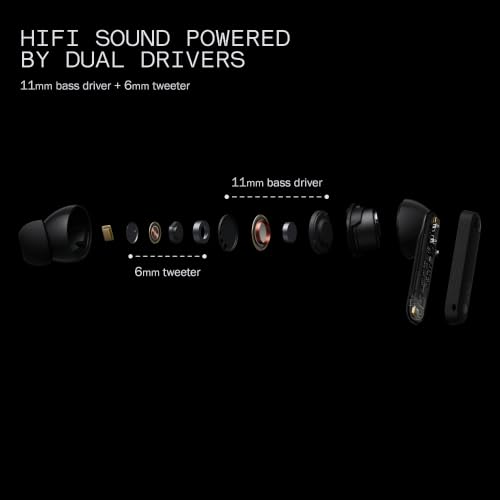 Image of CMF BY NOTHING Buds Pro 2 with 50 dB ANC| Hi-Res + LDAC| Smart Dial| Spatial Audio|Dual Drivers Bluetooth Headset (Dark Grey, in the Ear)