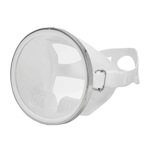 Blue Reef Stern Máscara Oval para Buceo Libre y Snorkel, Vidrio Templado, Silicona para Ajuste Cómodo Blanco miniatura 2