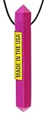 ARK's Krypto-Bite Chewable Gem Necklace Chew Jewelry (Soft, Magenta)