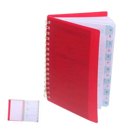 Artibetter パスワードキーパースパイラルノート アルファベットタブ付き 軽量素材 パーソナル ビジネス対応 シニア向けパスコード管理用ノー