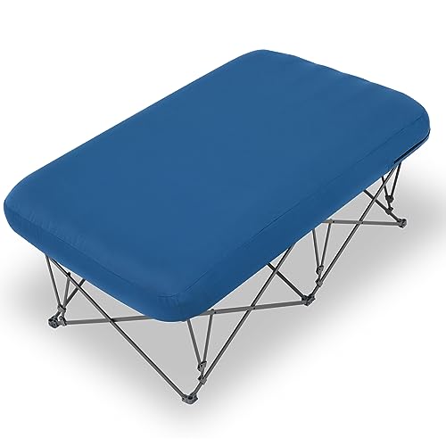 Image of KAMPKEEPER Camping Cot,Camping Cots for Adults,Folding Camping Cot with Inflatable Air Mattress and Carry Bag,for Outdoor Travel Camp Beach Vacation (not Included The Airpump)