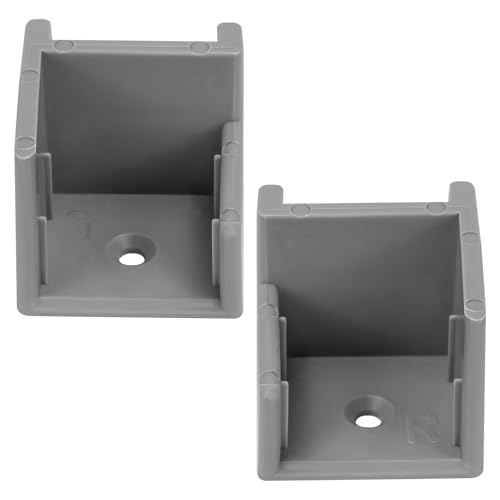 Pontoon Door Stop Kit Left & Right Hand Hinge Latch Stopper Boat Gate Hinge Stopper Latch for 1-1/4 Square Tube Rail Marine Pontoon Boat Hardware Accessories 2 Pack (Grey)