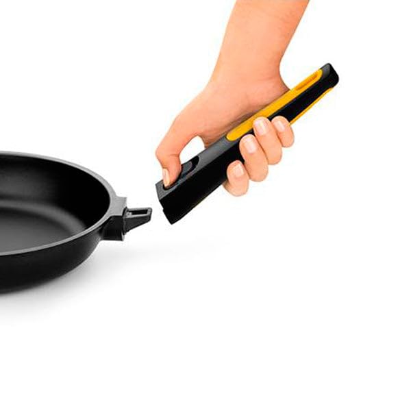 BRA Fast Click | Grill 28 cm liso, aluminio fundido, con antiadherente, full induction, apto para todo tipo de cocinas