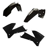 Acerbis Replica Plastic Kit Black For KTM 525 EXC 4-Stroke 2005-2007