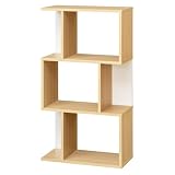 白井産業 ディスプレイラック 棚 幅58cm 高さ106cm ナチュラルブラウン S字 飾り棚 パーテーション 背面化粧有 シェルフ 本棚 おしゃれ 一人暮らし インテリア ノアリス NAL-1160NA