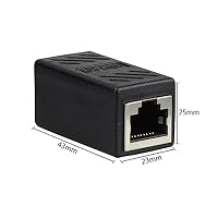 CY Adapter CAT6 RJ45 Buchse auf Buchse LAN Stecker Ethernet Netzwerkkabel Verlängerung Adapter mit Schild – Ansicht 3