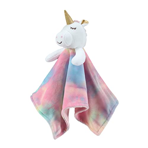 Image of CREVENT Cozy Plush Baby Security Blanket, Loveys for Baby Girls and Boys, Birthday (Unicorn + Deer)