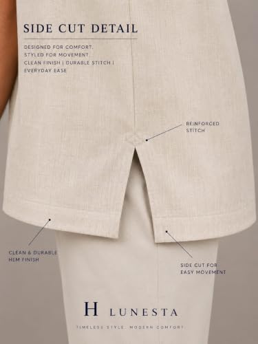 H LUNESTA Beige Linen Blend Casual Shirt - Image 5