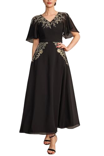 Women's Mother of The Bride Dresses for Wedding Formal Dresses with Sleeves Lace Chiffon Evening Gowns2