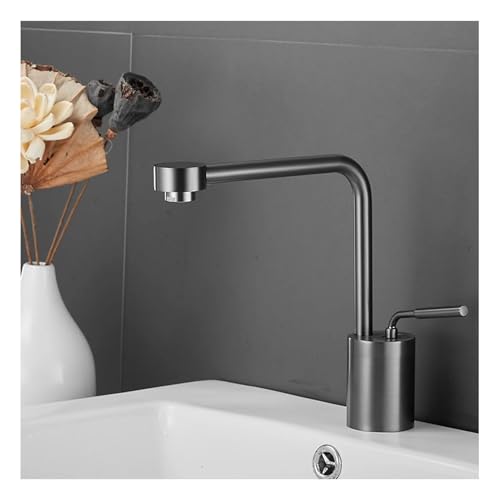Grifo del lavabo del recipiente moderno con acabado cromado liso