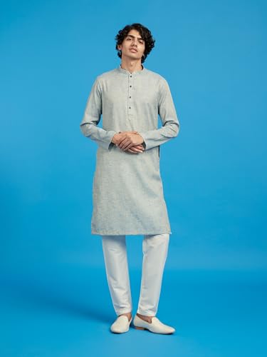 Image of DIWAS BY MANYAVAR Men's Viscose Blend Printed Regular Fit Casual Kurta (1pc)