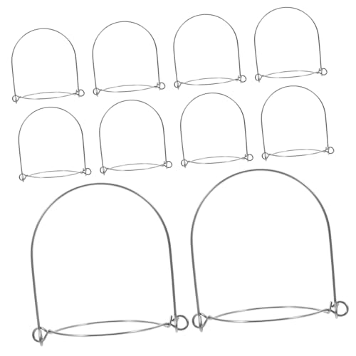 ABOOFAN 20piezas Anillos Inoxidable Para Frascos Perchas De Alambre De Perchas Para Frascos Soporte Para Decorar