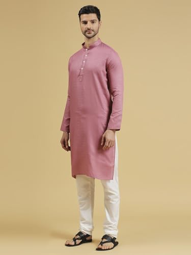 Image of Rajubhai Hargovindas Men Pure Cotton Solid Long Kurta