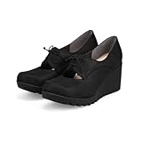 [セレブル] パンプス レディース 撥水加工 抗菌 通気性 日本製 ウェッジソール ラウンドトゥ カジュアルシューズ 49604 49603 22.5cm ブラック