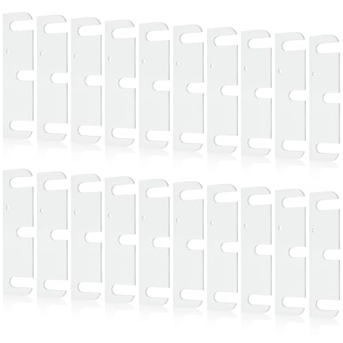 MorningRo 20 Pcs Hardware Door Hinge Shims Stainless Steel Metal Coated Finish Door Hinge Shim for Repair Kit (3.5 Inch,White)