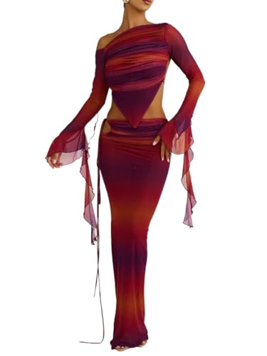 Women's 2025 Casual Maxi Long Skirts Knit Low Waist Skirt