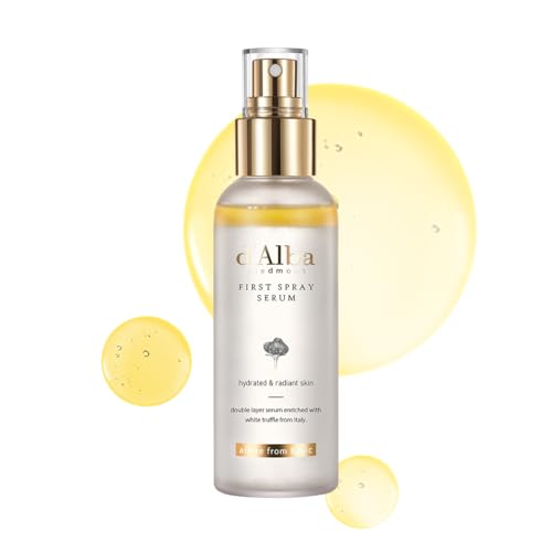 d’alba Piedmont Italian White Truffle First Spray Serum, Vegan Skin Care, Light-weight Face Moisturizer, Glow Serum for Radiant Skin, Non Comedogenic, All In One Mist, Korean Skin Care (3.38 fl oz.)
