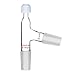 StonyLab 3 Way Distilling Thermometer Adapter with 14/20 Joints and Screw Cap for Distillation Apparatus