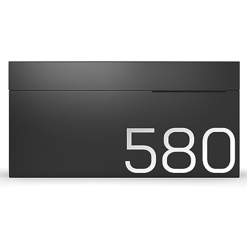 Movo Home Mailbox, Modern Wall Mounted (Wilson (Black))