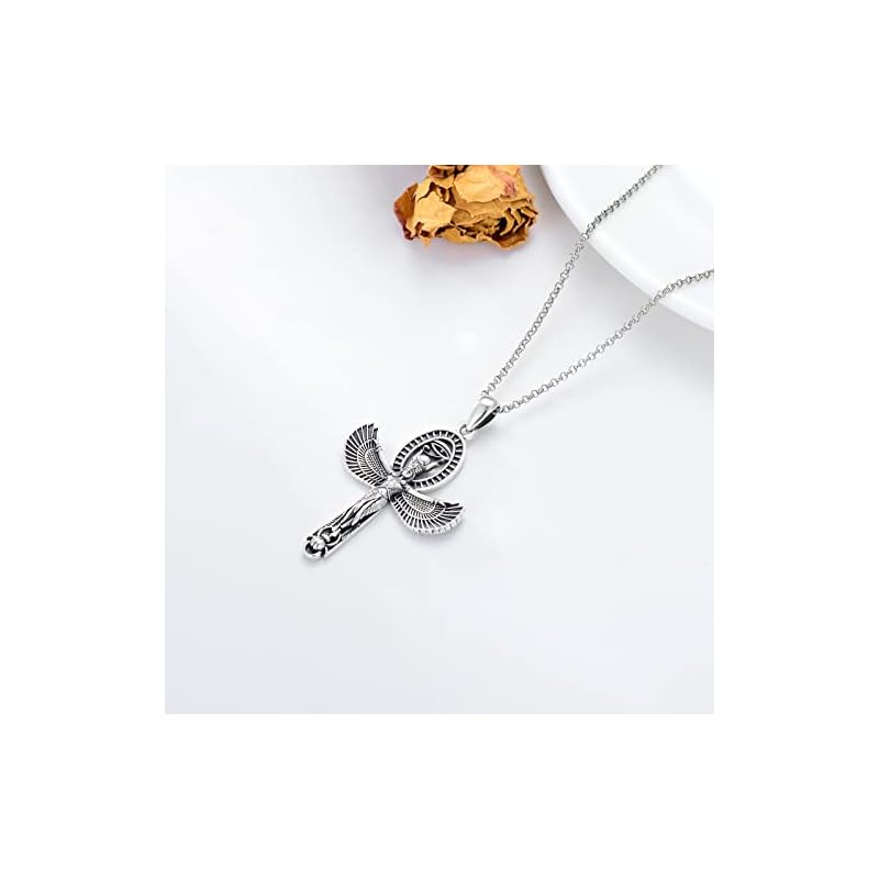 SIMONLY Mother's Day Gifts Goddess Necklace for Women 925 Sterling Silver Goddess Amulet Necklace Ancient Egypt Greek Mythology Jewelry Gifts for Her - Image 5