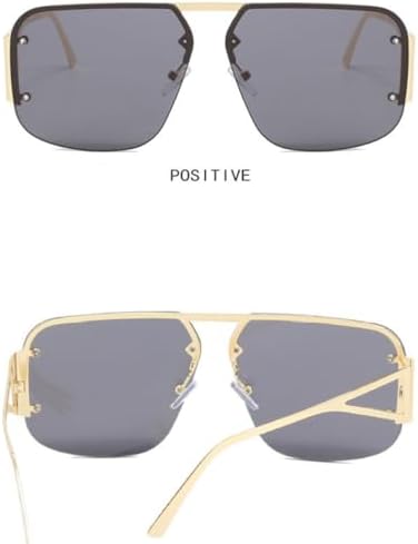 Fashion Retro Square For Women Sunglasses Vintage Metal Frame Men Clear Lens Trending Shades UV400 Sun Glasses
