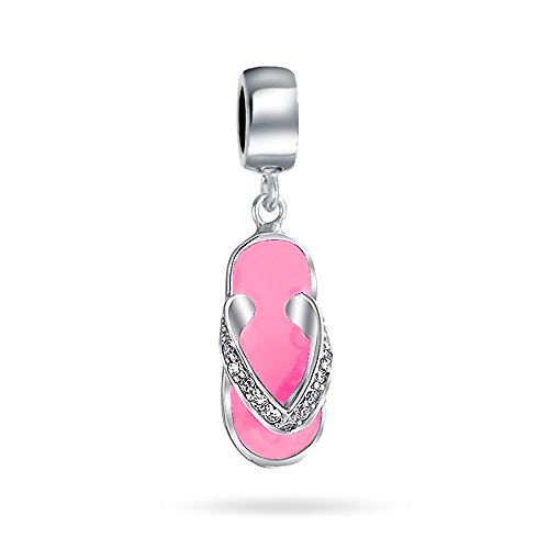 Abalorio de playa de palmera y sandalia para pulsera europea