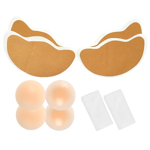 #VerdientProvisionen<br>Boob Tape | Brust Tape Push Up | Unsichtbare Brusttape Stütze für große Brüste| Rückenfreie Trägerlose Klebe BH | inkl 2 Paar Silikon Nippelcovers | 2 Paar