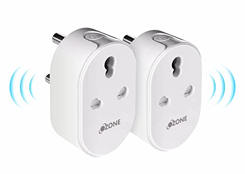 Ozone 16A Wifi Smart Plug with Energy Monitoring | Control Appliances from Your Smartphone | Works with Alexa & Google Assistant | Suitable for Refrigerators, Geysers, ACs, Water Motors | (Pack of 2)
