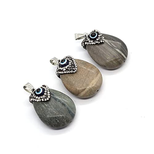 Pendentif agate grise en goutte d'eau, le cadeau idéal en pierre naturelle unique