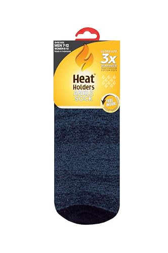 HEAT HOLDERS Men's Maddox ULTRA LITE® Ankle Socks Black/Charcoal/Men's 7-122